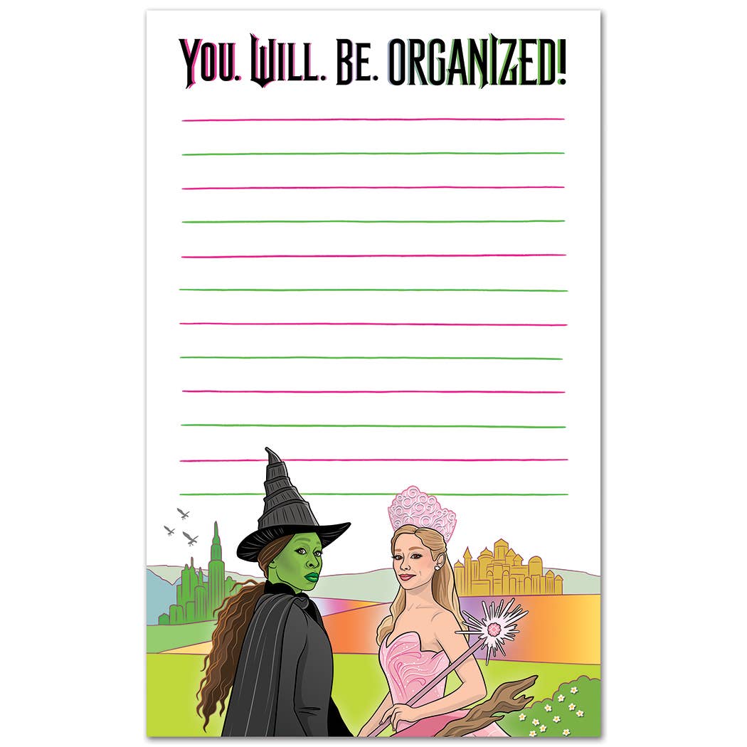 Notepad: Wicked You Will Be Organized