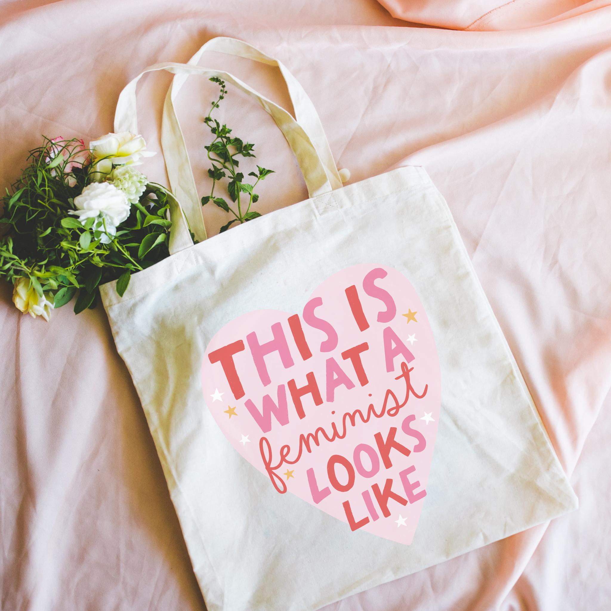 Tote Bag: Feminist Heart