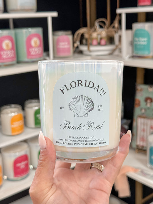 Bookish Candle ☻  Florida Beach Read ☻ Pineapple Water + Creamy Coconut