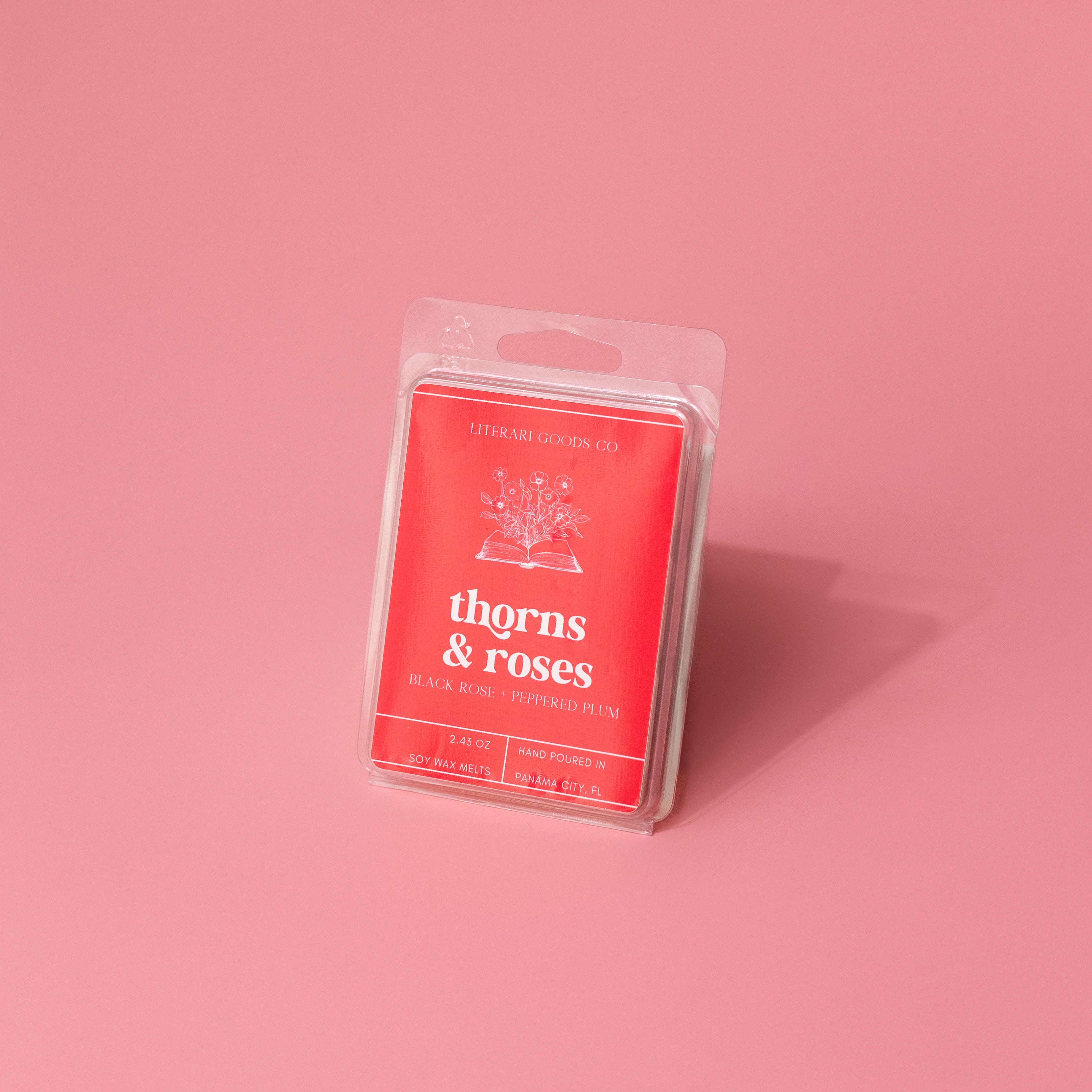 Bookish Soy Wax Melts - Thorns and Roses Scented - Dark Rose + Plum