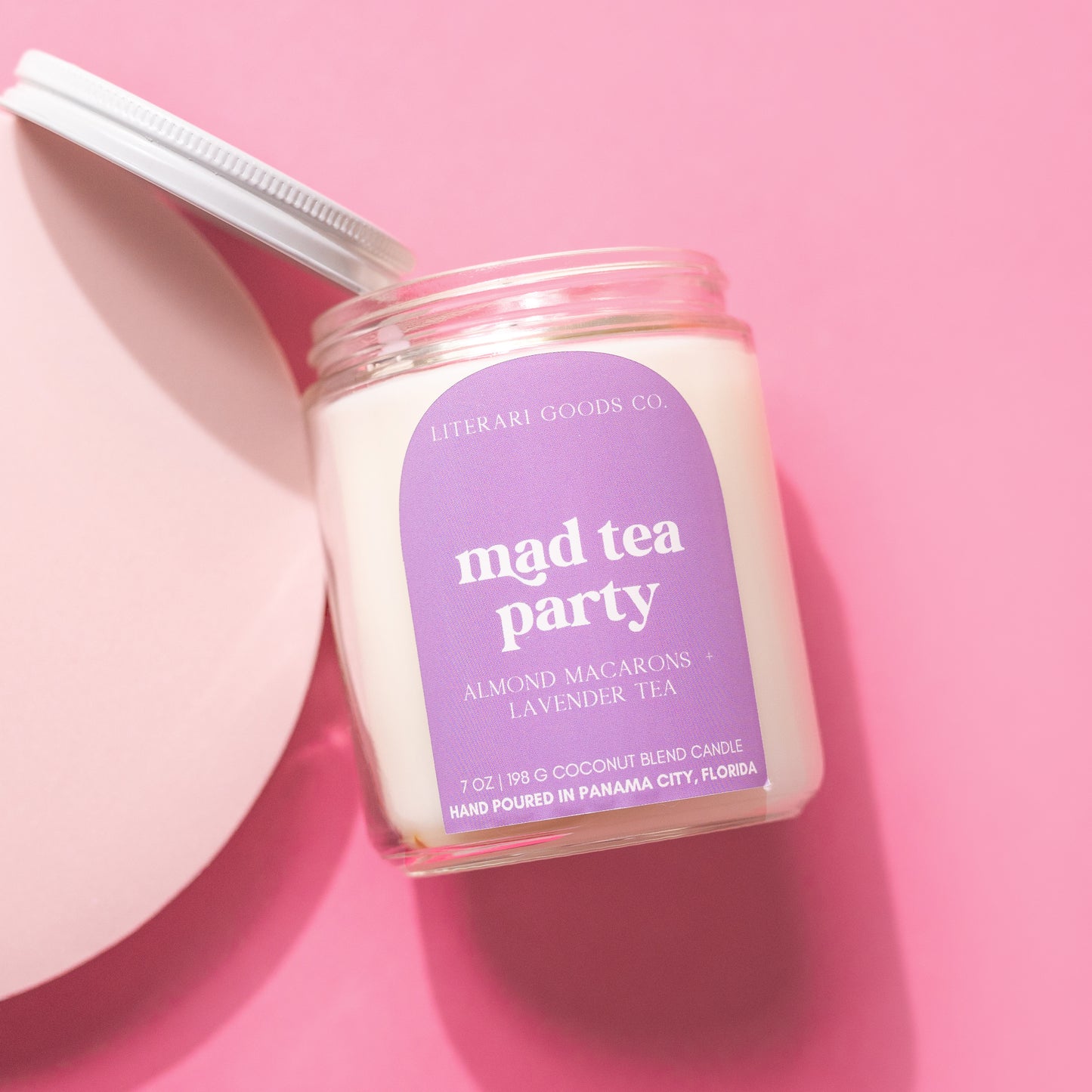 Bookish Candle ☻ Macarons + Lavender Tea + Vanilla Whip ✿ Mad Tea Party