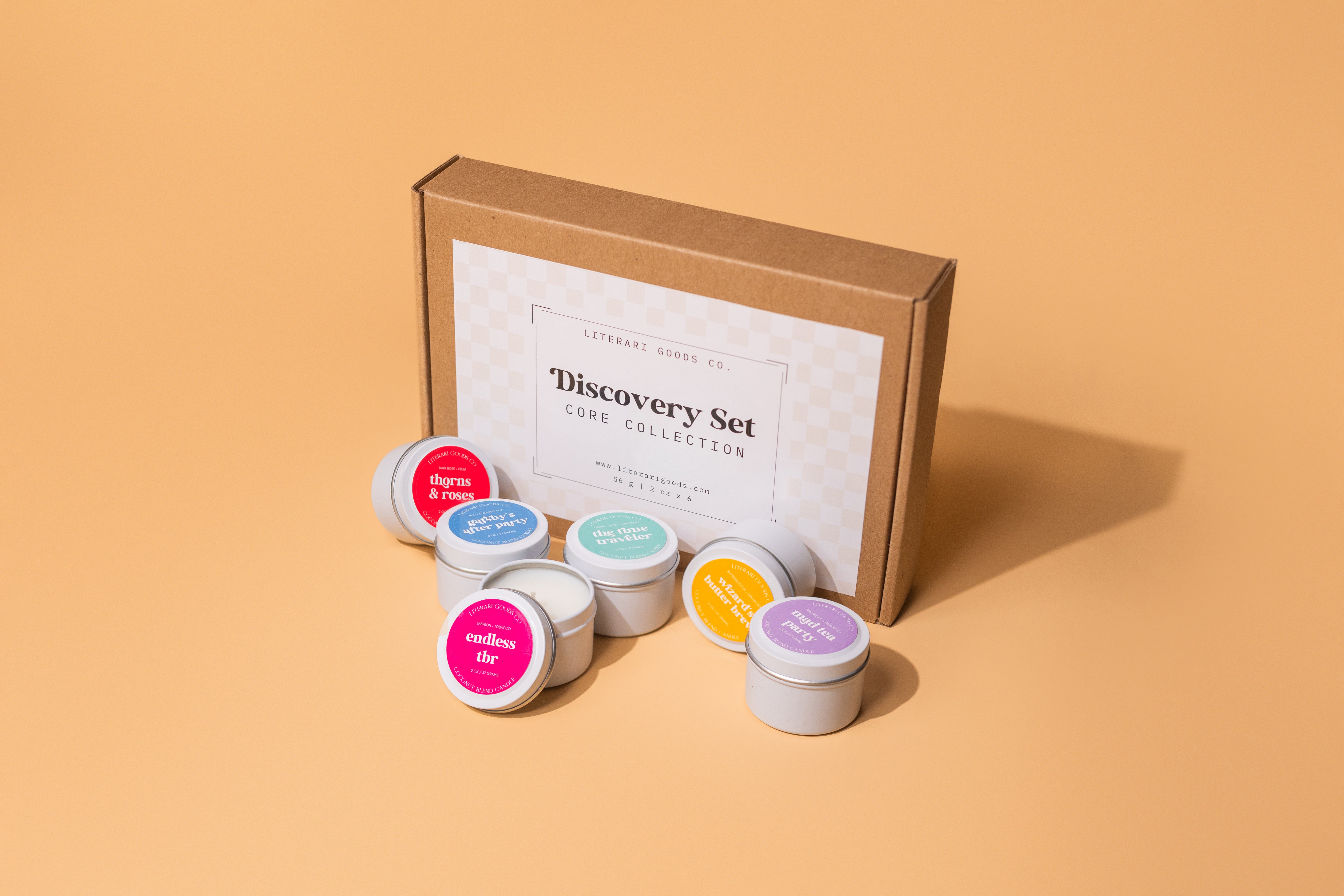 Bookish Candle Fragrance Discovery Gift Box - 2oz Candle x 6