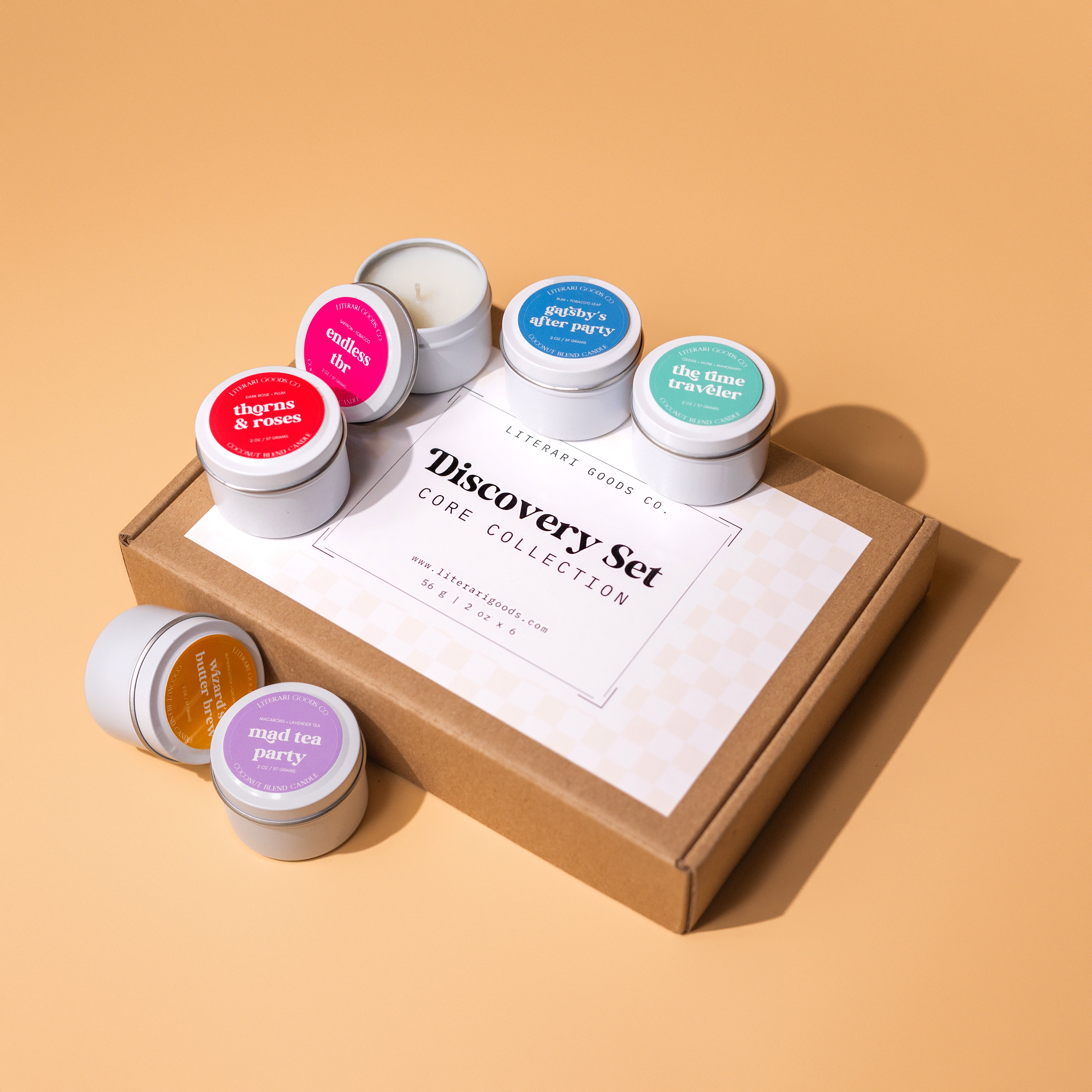 Bookish Candle Fragrance Discovery Gift Box - 2oz Candle x 6