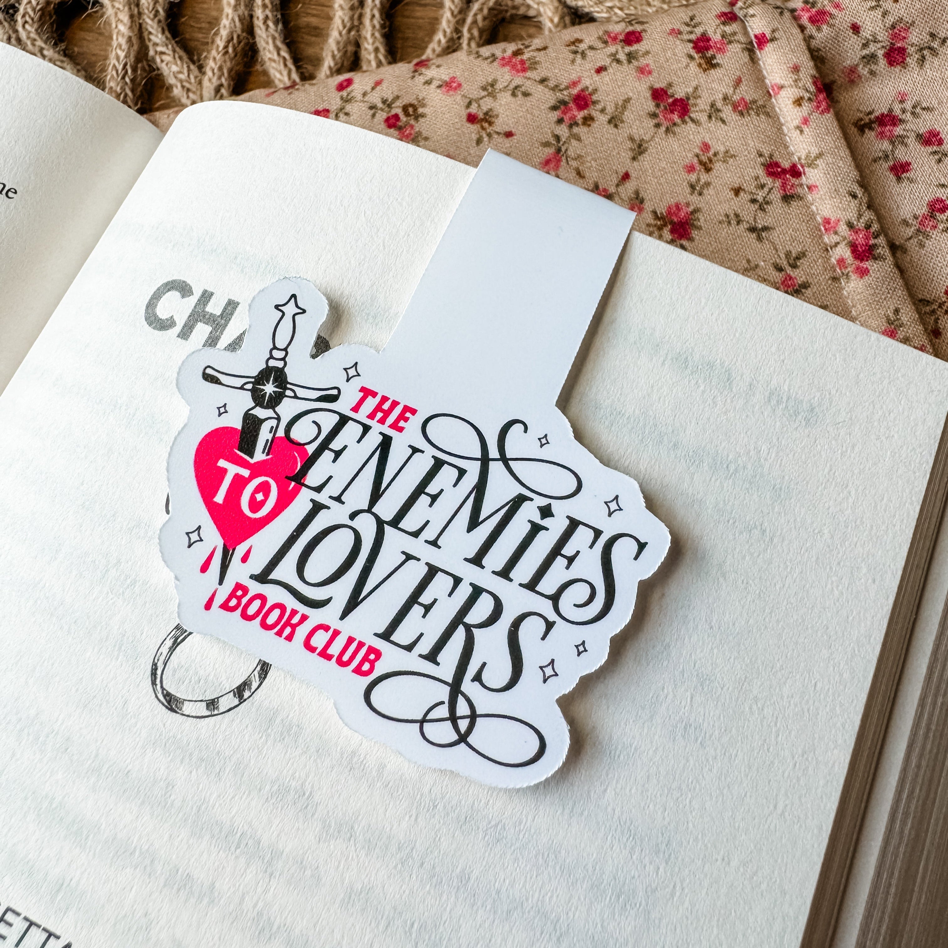 Magnetic bookmark collection featuring cute bookish designs for readers