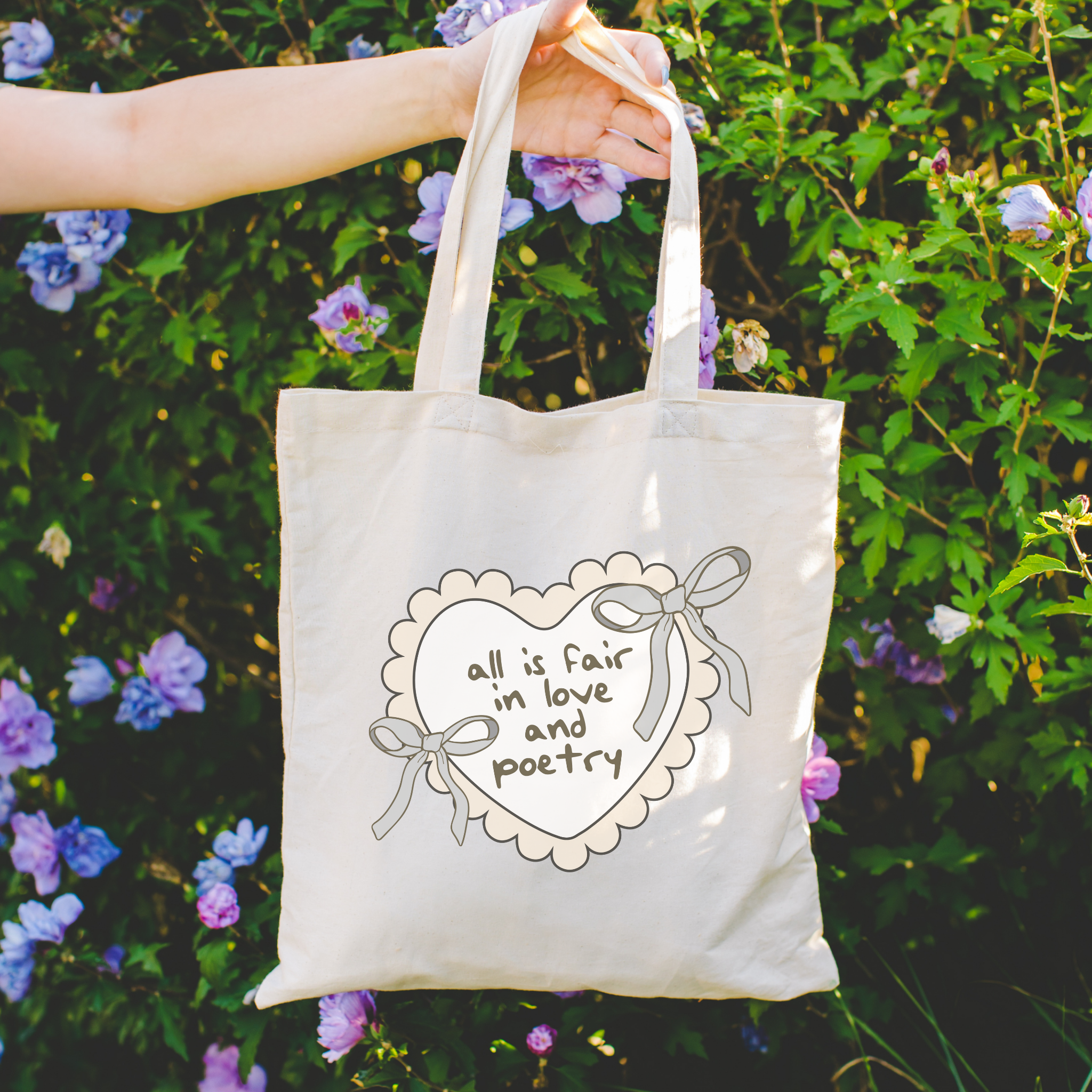Bookish Tote Bag: All is Fair in Love and Poetry