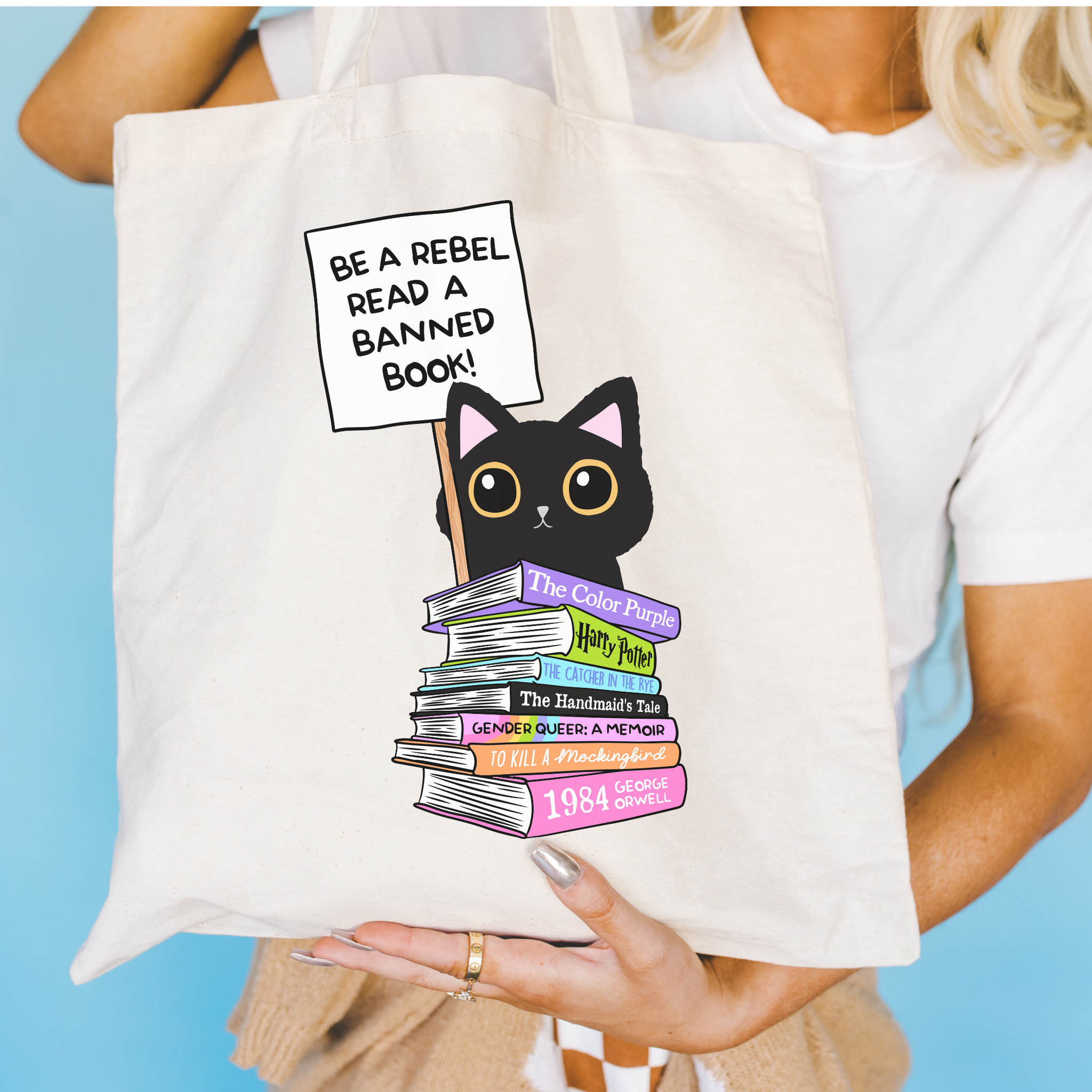Bookish Tote Bag: Be a Rebel and Read a Banned Book