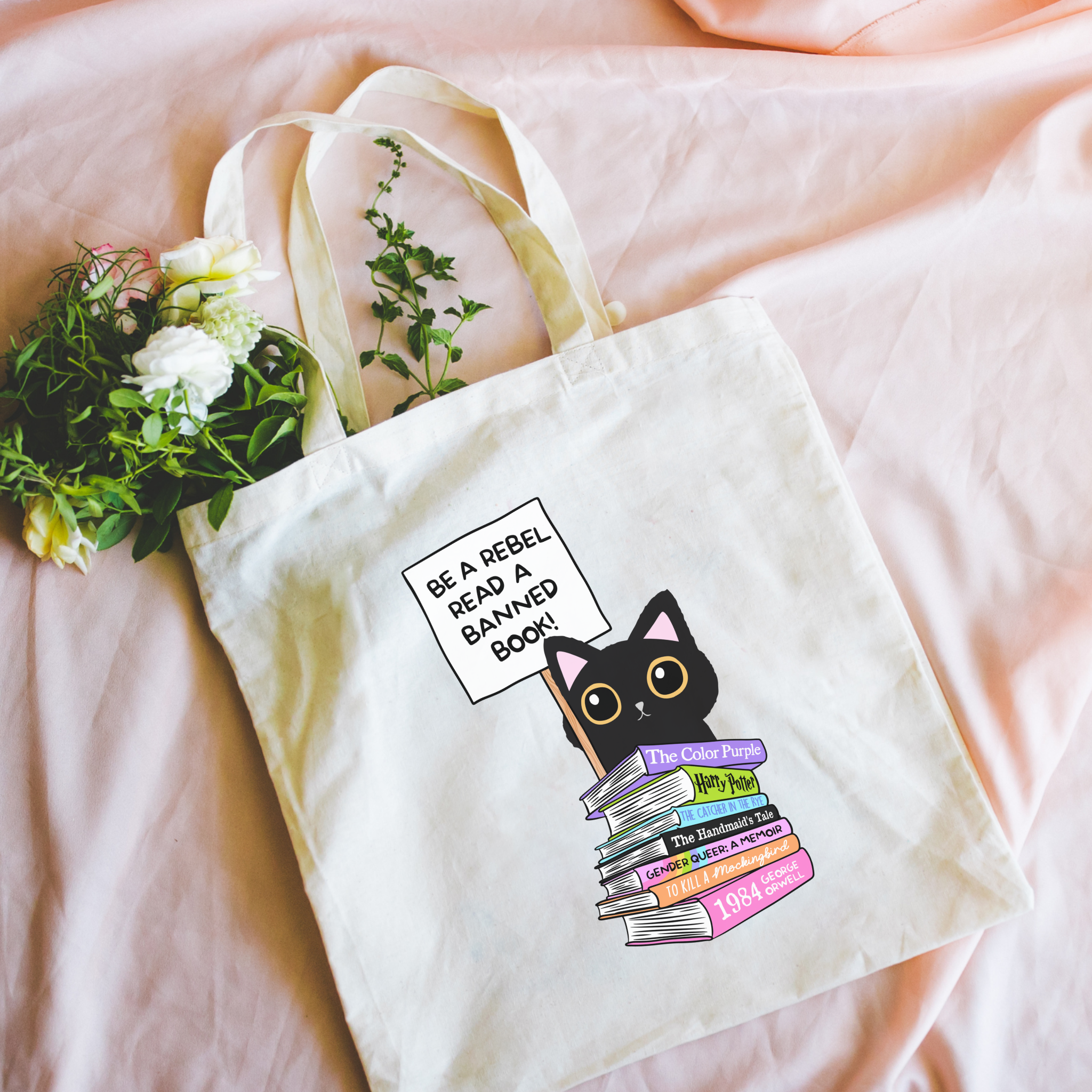 Bookish Tote Bag: Be a Rebel and Read a Banned Book