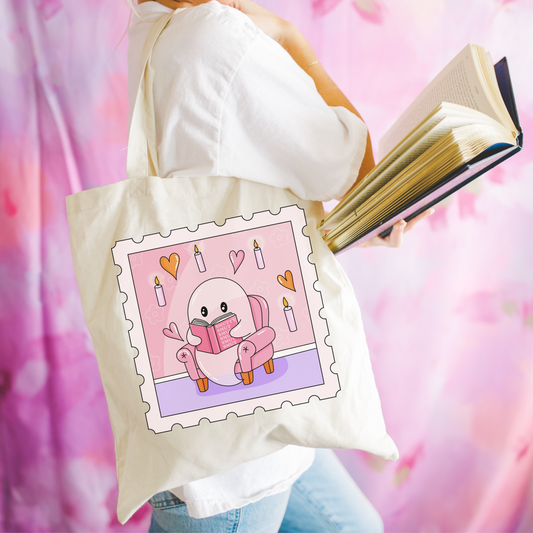 Bookish Fall + Halloween tote bag - Smut Loving Ghost