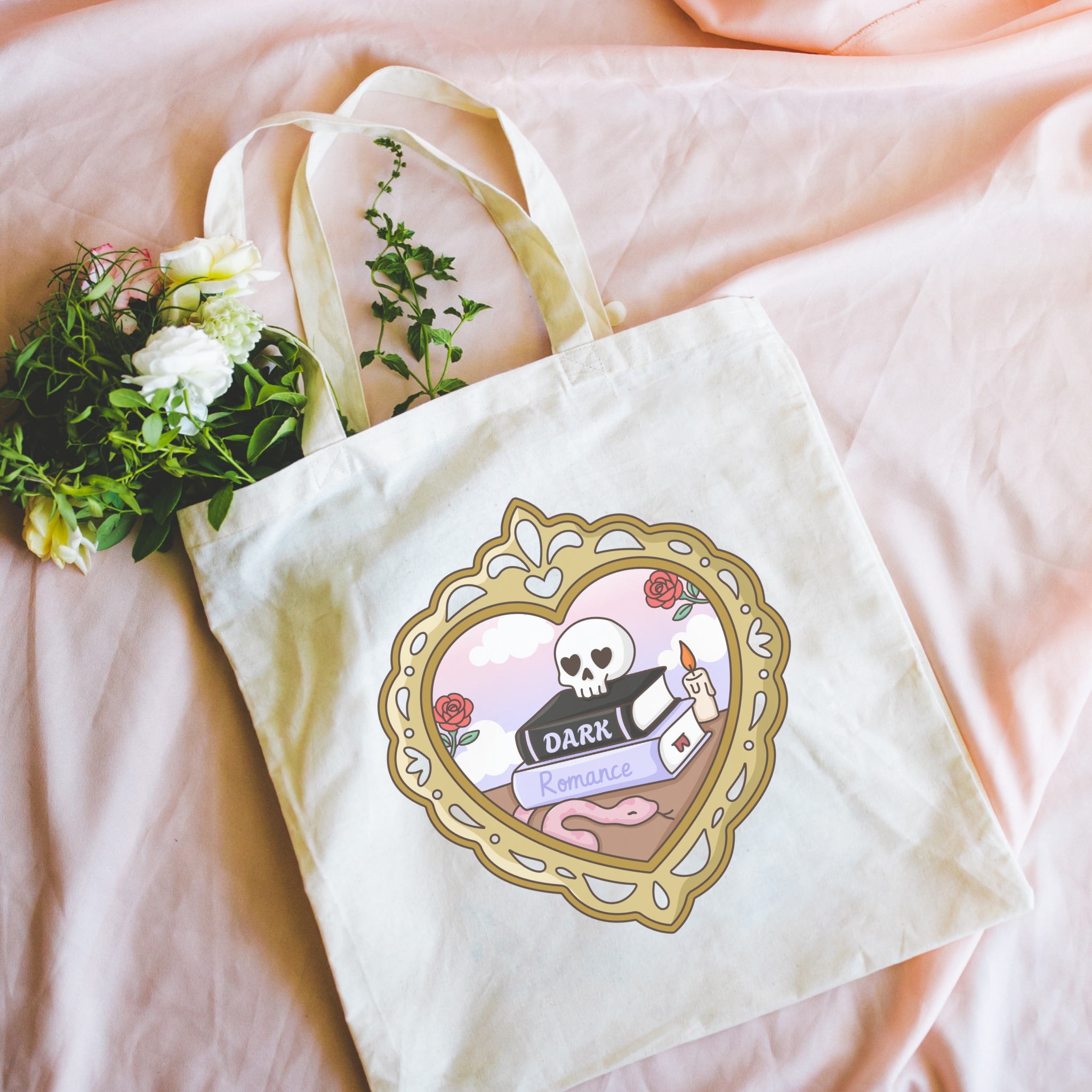 Bookish Tote Bag: Dark Romance Shield
